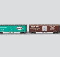 H0 Märklin 47785 2 Box Cars isolierter Bauart (Plug Door) der New York Central System Railroad. und der Southern Railway.